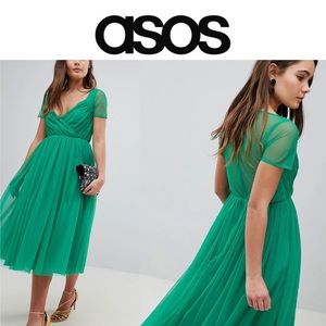 GONE - Gorgeous Emerald Retro Pleated Tulle Dress